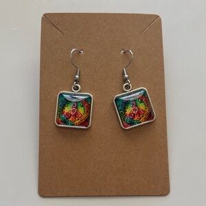 Fashion Jewelry Multicolor Square Earrings